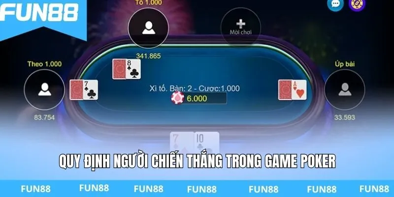 Quy định người chiến thắng trong game Poker
